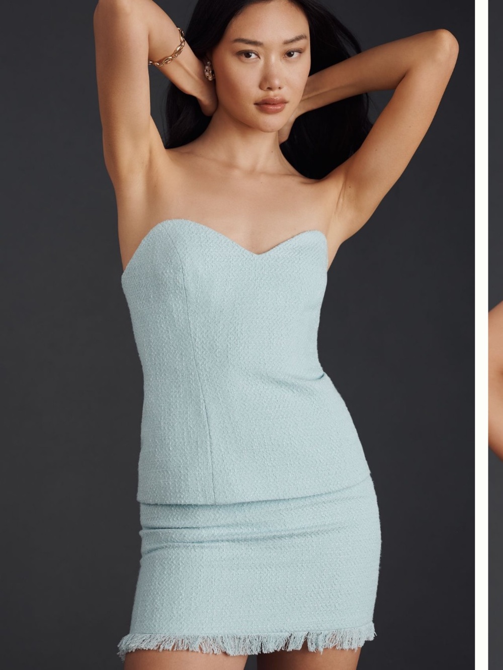 Bardot Light Blue skirt and top set NWT